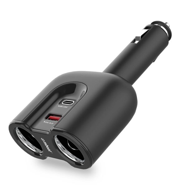 Fanno-Dual Port USB-C and QC 3.0 Car Charger for Fast Charging Devices in Vehicles