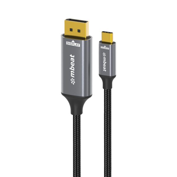 Fanno-USB-C to DisplayPort Cable 8K 1.8m Ultra HD 60Hz for Laptops Tablets Monitors