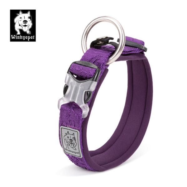 Fanno-Active Dog Collar for Large Dogs with Reflectors and Secure Lead Attachment