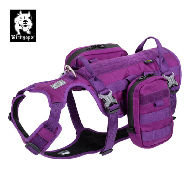 Fanno-Military Harness Backpack for Dogs Waterproof Adjustable Tactical Training Gear