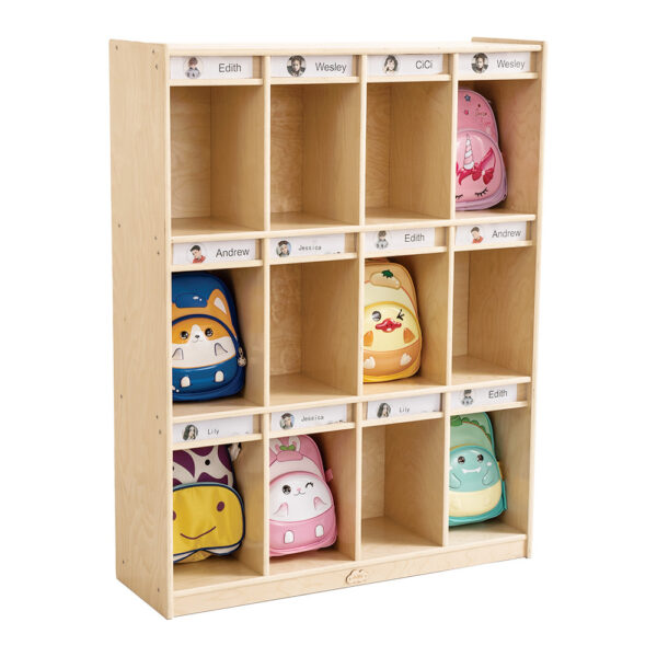 Fanno-12 Cubbies Bag Locker Storage Cabinet for Classroom Organization and Montessori Use