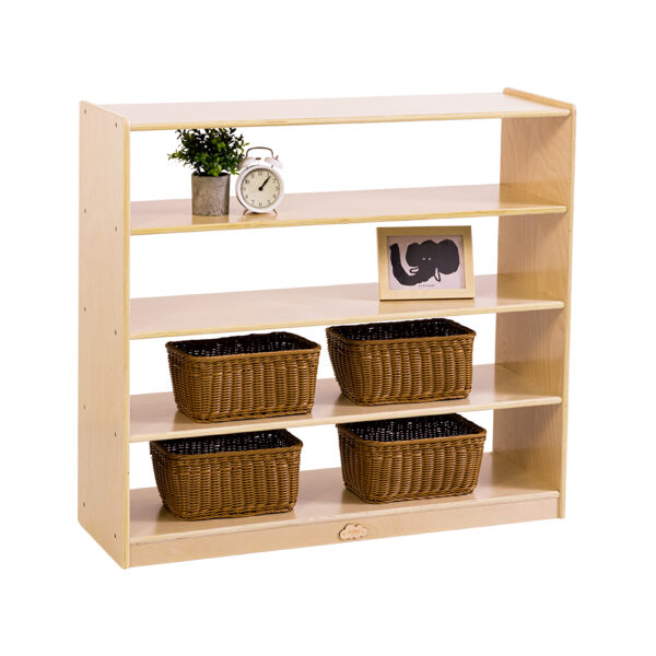 Fanno-4 Shelf Open Back Wooden Storage Cabinet for Classroom and Kids Room