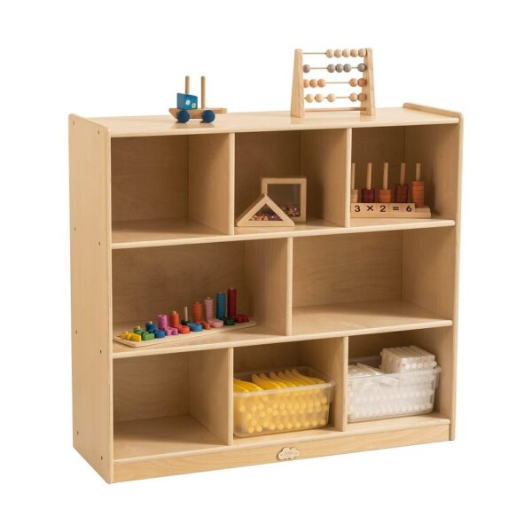 Fanno-8 Cubby Cabinet Kids Bookshelf Organizer Storage Unit for Toys and Books