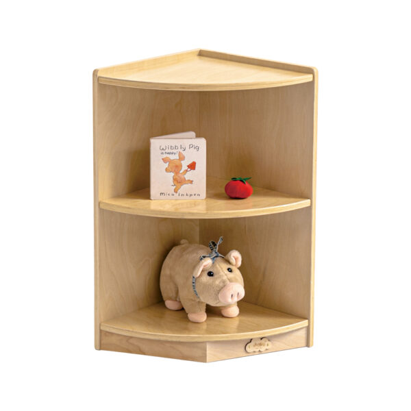 Fanno-2 Tier Corner Shelf Wooden Storage Cabinet Stylish Space-Saving Design for Kids