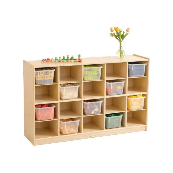 Fanno-20 Cubby Cabinet Kids Bookshelf Organizer Storage for Toys and Books