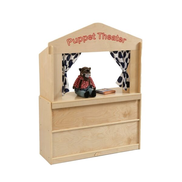 Fanno-Kids Puppet Theatre Stand with Shelves for Role Play and Imaginative Play