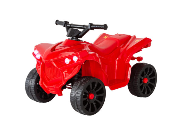 Fanno-Rechargeable Ride-on Quad Bike for Kids Red with Safe Braking System