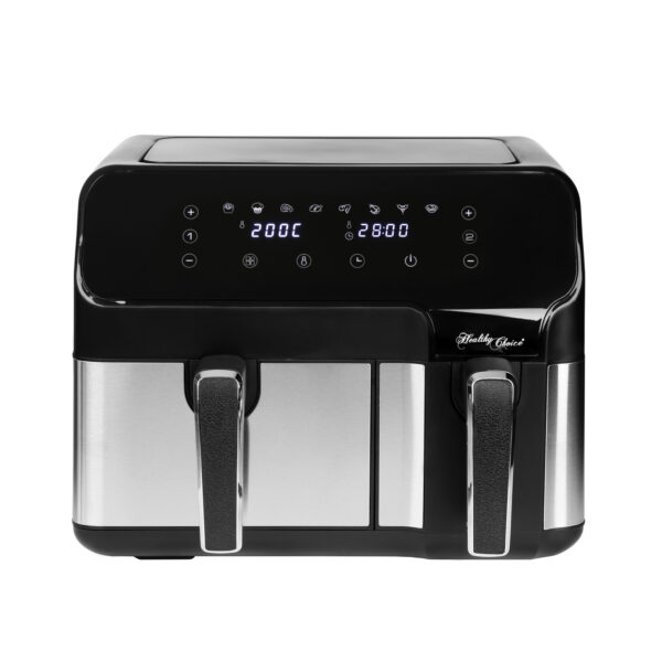 Fanno-10L Digital Dual Zone Air Fryer with Dual Temperature Control and 10 Cooking Programs