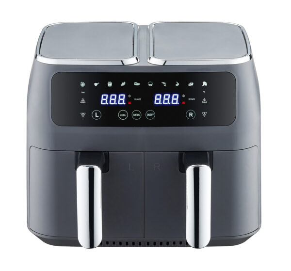 Fanno-8L Dual Zone Air Fryer with 10 Cooking Programs and Adjustable Temperature 200C