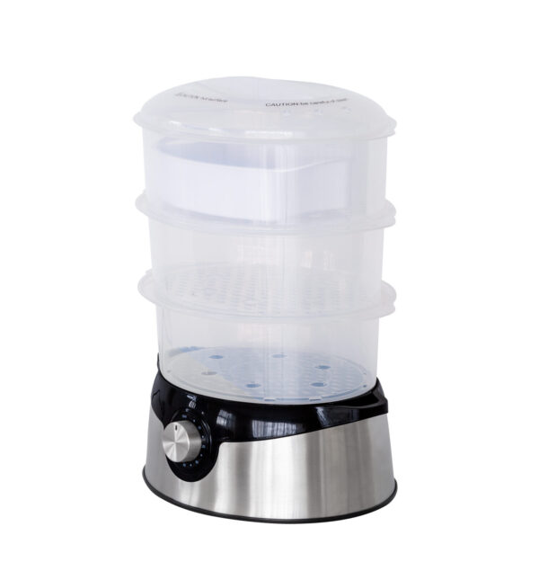 Fanno-3 Tier Food Steamer with Stainless Steel Base for Healthy Cooking and Meal Prep