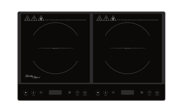 Fanno-Dual Plate Induction Cooker 240C Adjustable Power 1000-1400W for Camping Cooking