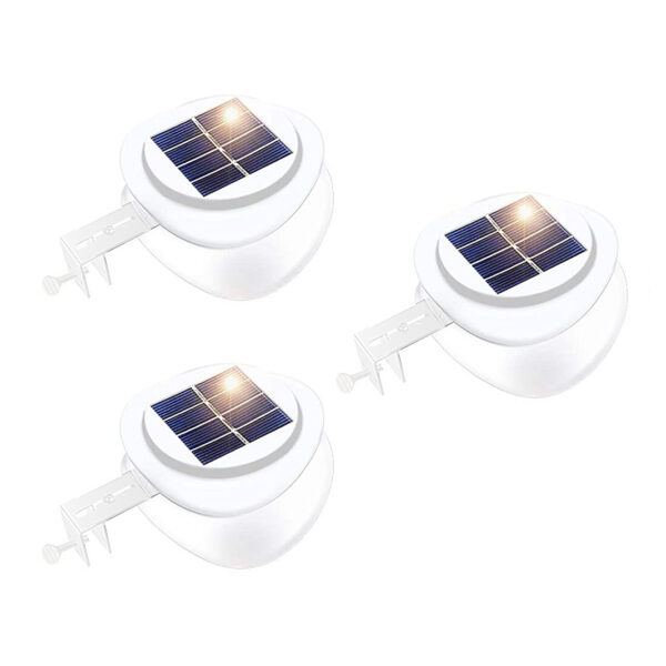 Fanno-Solar Multipurpose Light Set 3-Piece White Easy Install Energy Saving Outdoor Lighting