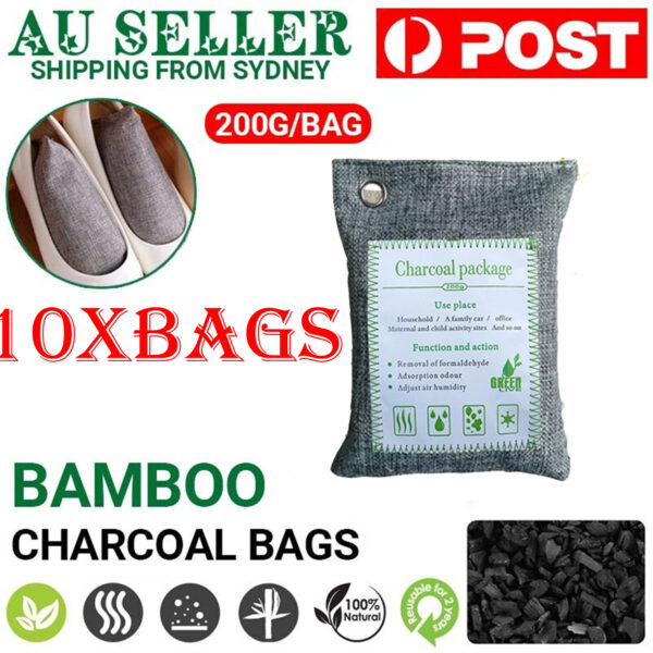 Fanno-10PCS Activated Bamboo Charcoal Air Purifying Bags Odor Eliminator for Home Car