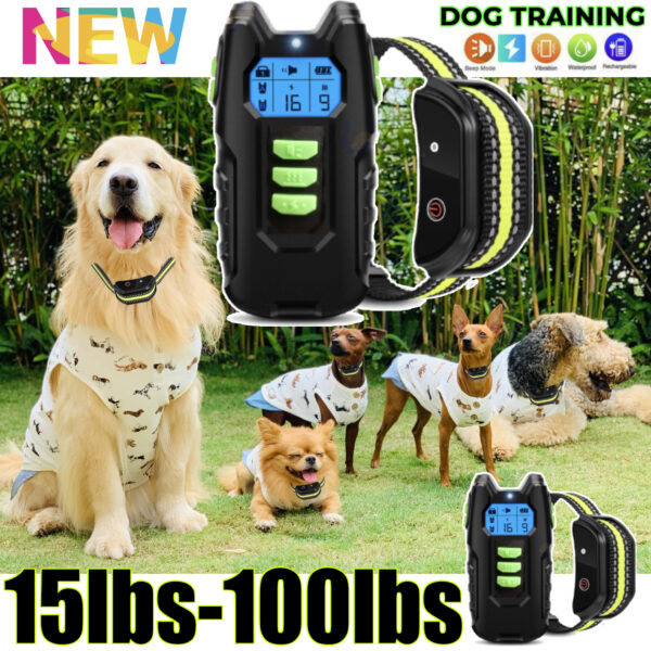 Fanno-Rechargeable Dog Training Collar with Remote Control Waterproof Adjustable 1000m