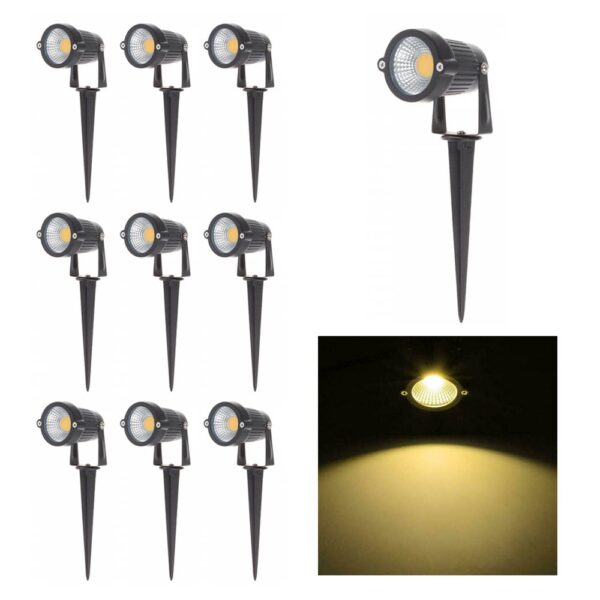 Fanno-10PCS 12V LED Waterproof Outdoor Garden Spotlights for Pathway and Yard Lighting