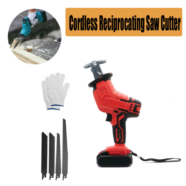 Fanno-Cordless Electric Reciprocating Saw with Blades Compatible with Makita Battery