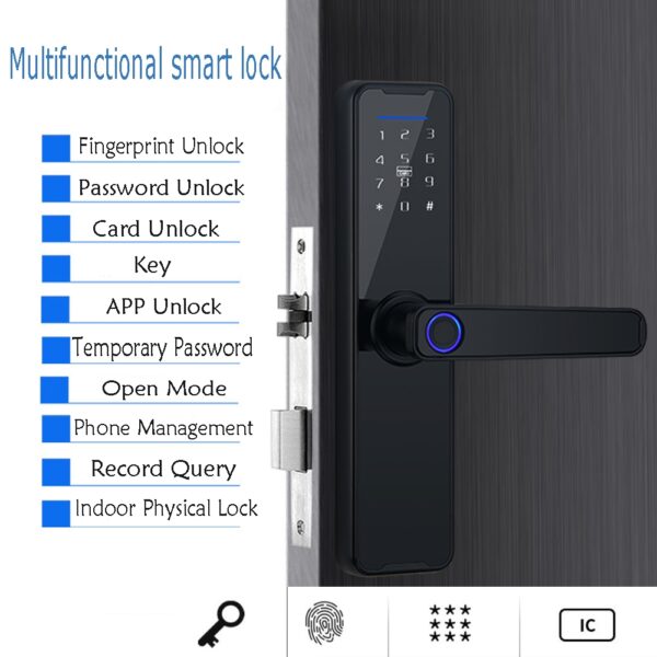 Fanno-Smart Door Lock with Fingerprint Password App Control and Temporary Visitor Access