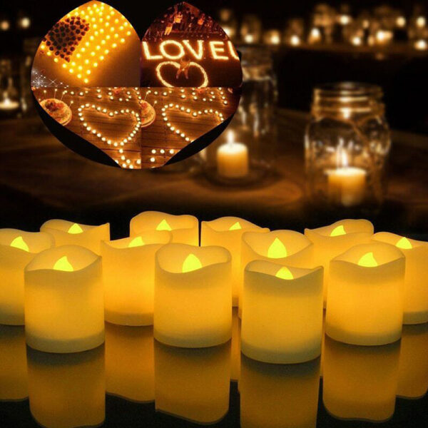 Fanno-24 Pack Flameless LED Tealight Candles for Wedding Party Home Decoration