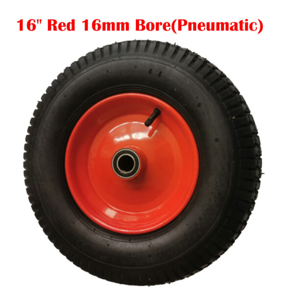 Fanno-16 Inch Red Pneumatic Wheel for Hand Trolley Cart 200kg Capacity Heavy Duty