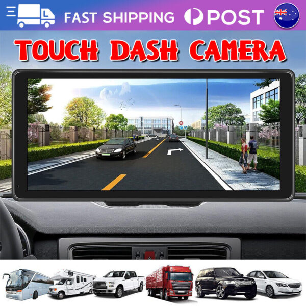 Fanno-10.26" 4K Dash Cam Car Stereo For Apple Carplay & Android Auto GPS Rear Camera