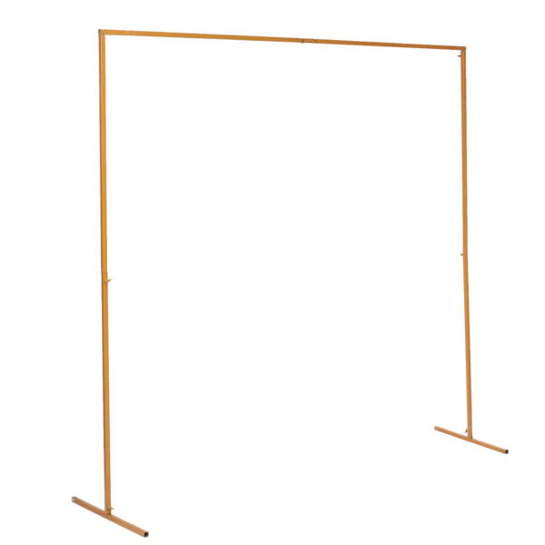 Fanno-Gold Square Wedding Backdrop Stand for Flower Display and Party Decorations 2x2m