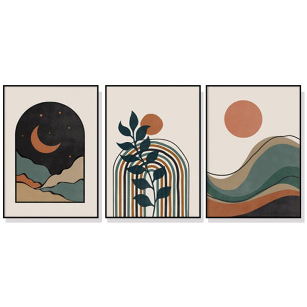 Fanno-Canvas Wall Art Set Abstract Dark Green 40x60cm Framed Prints for Home Decor