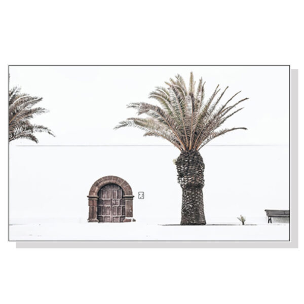 Fanno-Canvas Wall Art 50x70cm European Palm Tree Framed Print for Home Decor