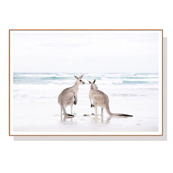 Fanno-Canvas Wall Art 50x70cm Framed Kangaroo Print for Home Decor Australia