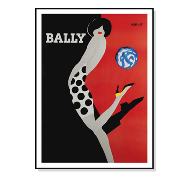 Fanno-Canvas Wall Art 70x100cm Fashion Bally Black Frame Premium Print Home Decor