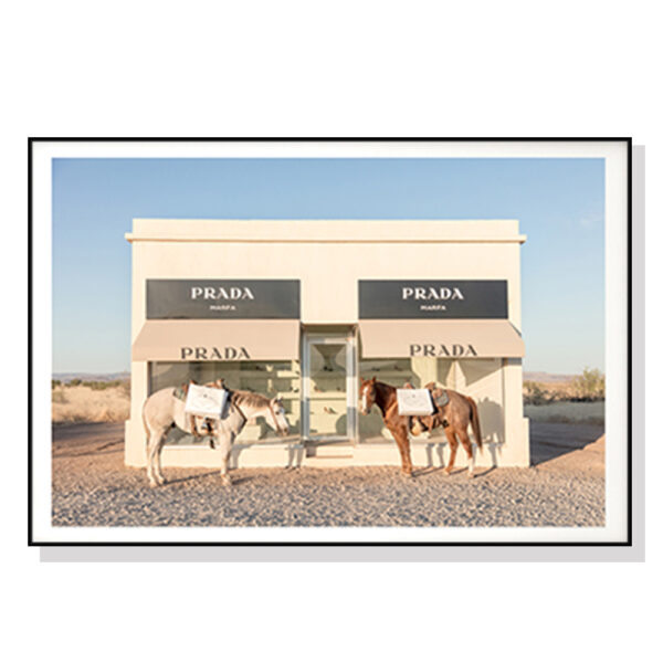 Fanno-Canvas Wall Art 70x100cm Horses Fashion Black Frame Premium Print Australia