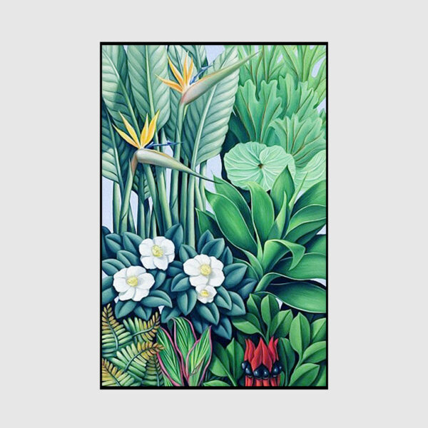 Fanno-Canvas Wall Art Tropical Plants Framed Print 50x70cm Home Decor Australia