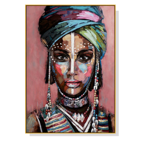 Fanno-Canvas Print African Woman II Wall Art 80x120cm Premium Framed Home Decor