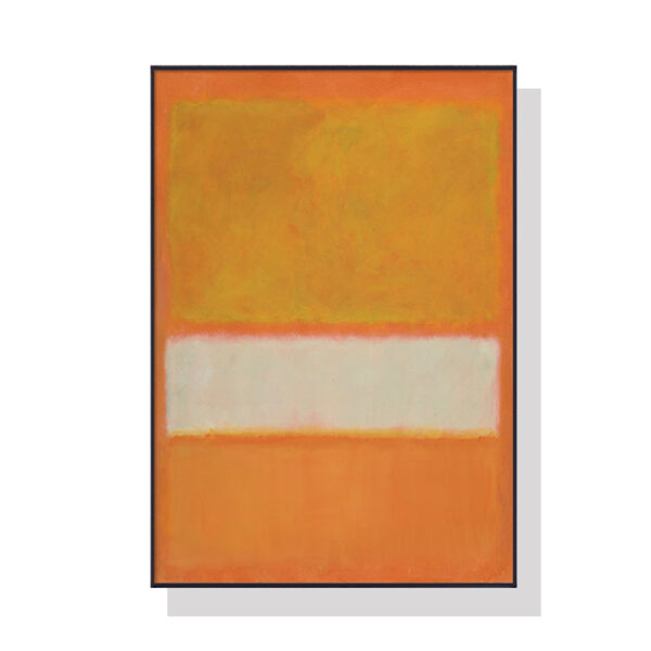 Fanno-Canvas Wall Art 50x70cm Yellow Print by Mark Rothko Framed Home Decor