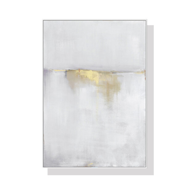 Fanno-Canvas Wall Art 60x90cm Abstract Gold White Framed Print for Home Decor