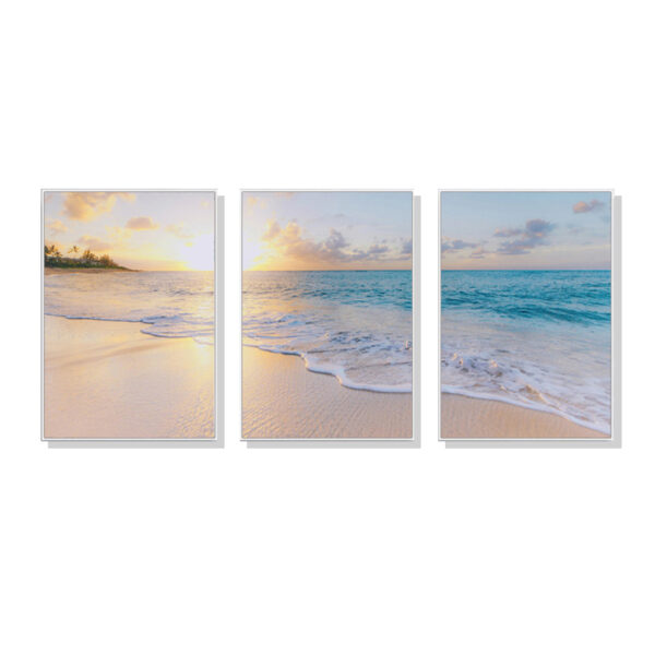 Fanno-Canvas Wall Art Set Ocean Beach 50x70cm Framed Prints for Home Decor