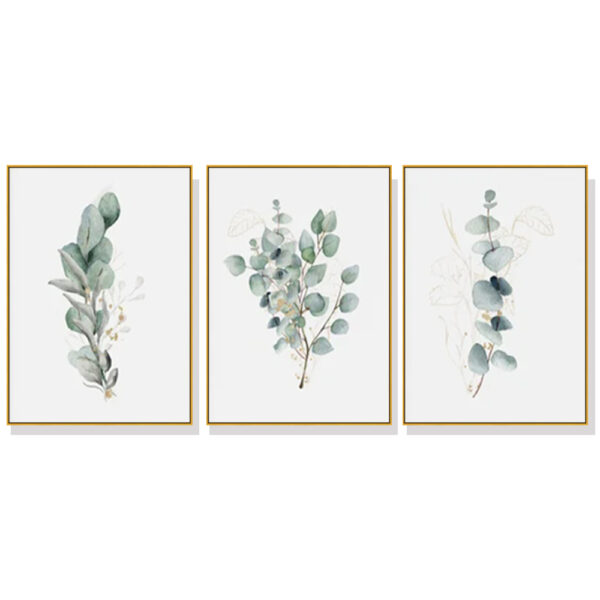 Fanno-Canvas Wall Art Eucalyptus Plant Set of 3 Framed Prints for Home Decor