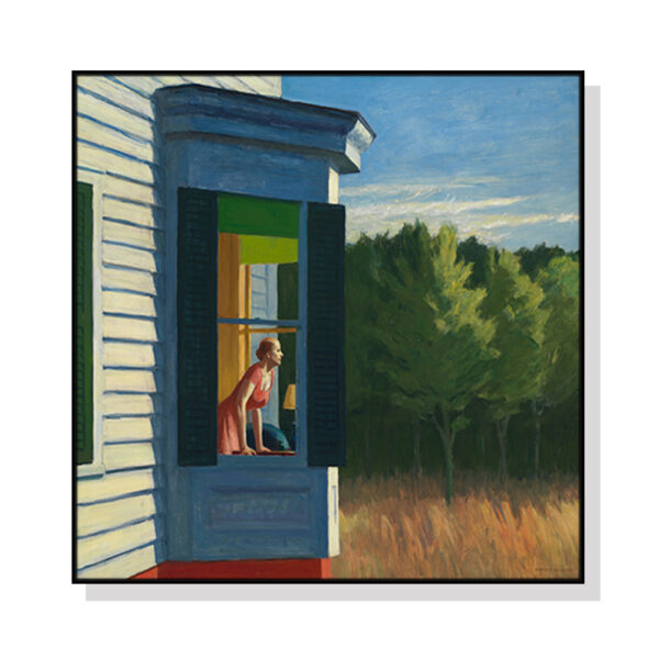 Fanno-Canvas Wall Art Cape Cod Morning by Edward Hopper 50x50cm Framed Print