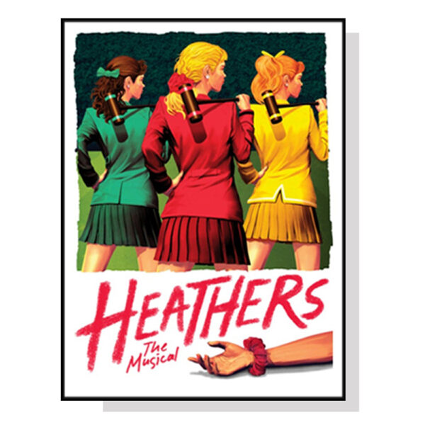 Fanno-Canvas Wall Art 90cmx135cm Heathers The Musical Black Frame Home Decor