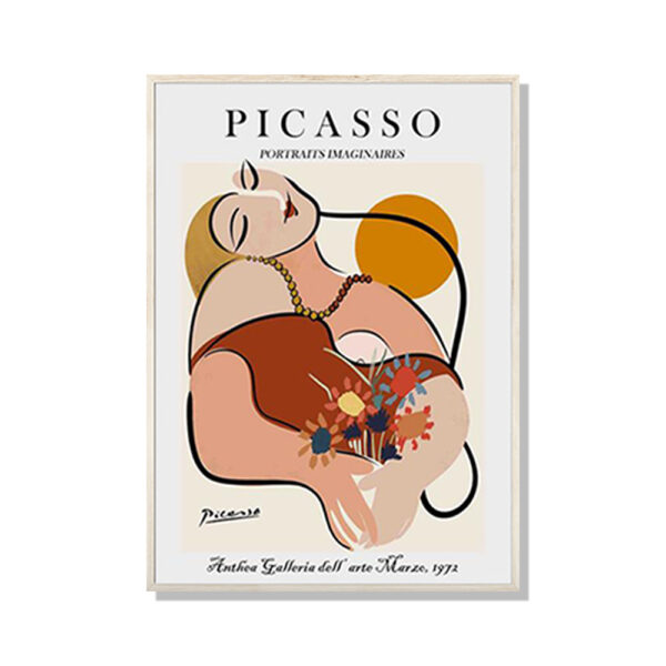 Fanno-Canvas Wall Art Le Reve by Pablo Picasso Framed Print 70x100cm Home Decor