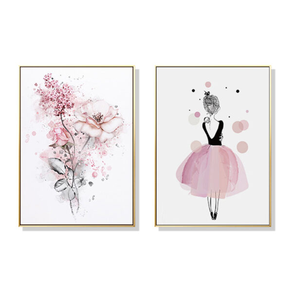 Fanno-Canvas Wall Art Dancing Ballerina in Paris Framed Print 60x90cm Home Decor