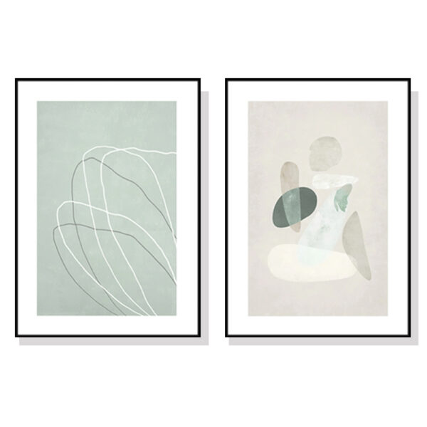 Fanno-Canvas Wall Art Abstract Body and Lines 40x60cm Framed Print for Home Decor