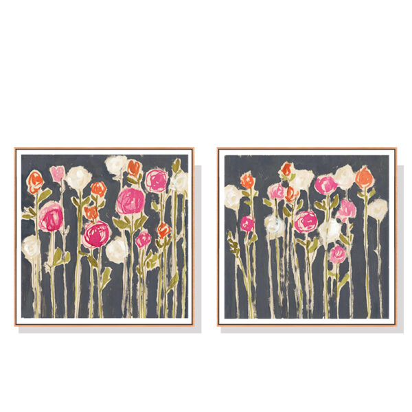 Fanno-Canvas Wall Art 90x90cm Laurels Lollies Set of 2 Framed Home Decor