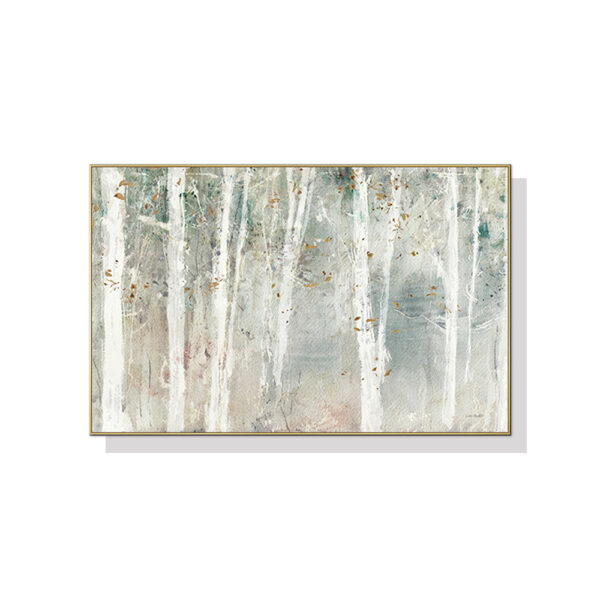 Fanno-Canvas Wall Art 50x70cm Forest Painting with Gold Frame for Home Decor