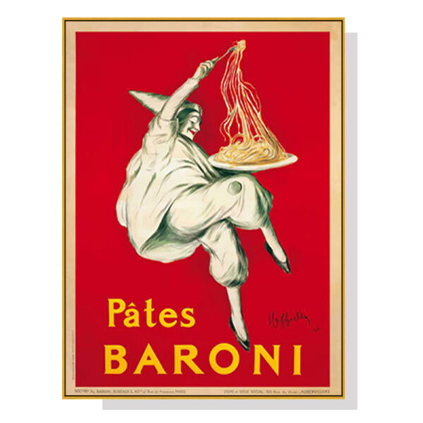 Fanno-Canvas Wall Art 40x60cm Pates Baroni Pasta Gold Frame Premium Print Decor