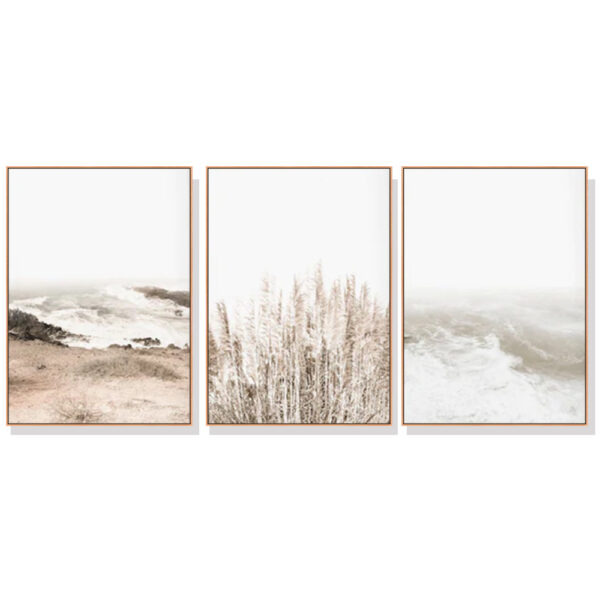 Fanno-Canvas Wall Art Coastal Beach Set of 3 Framed Prints for Home Decor 70x100cm