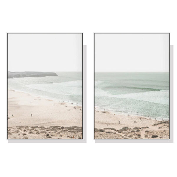 Fanno-Canvas Wall Art Coastal Prints Set of 2 Framed 50x70cm Home Decor Australia