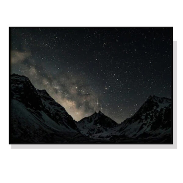 Fanno-Canvas Wall Art 50x70cm Night Court Black Frame Premium Print for Home Decor