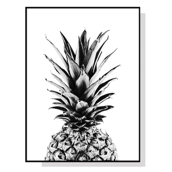 Fanno-Canvas Wall Art 70x100cm Pineapple Black Frame Premium Print for Home Decor