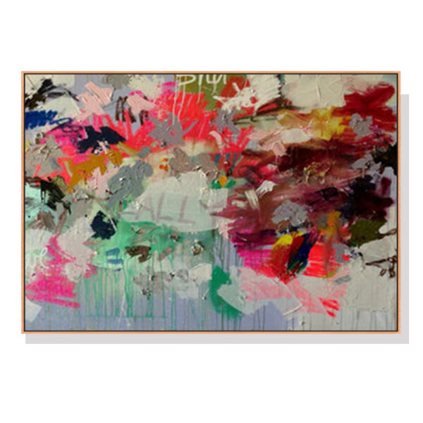 Fanno-Canvas Wall Art 70x100cm Abstract Free Flow Framed Print for Home Decor