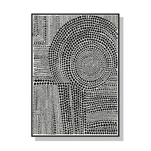 Fanno-Canvas Wall Art 100cmx150cm Clustered Dots Black Frame Premium Print Decor